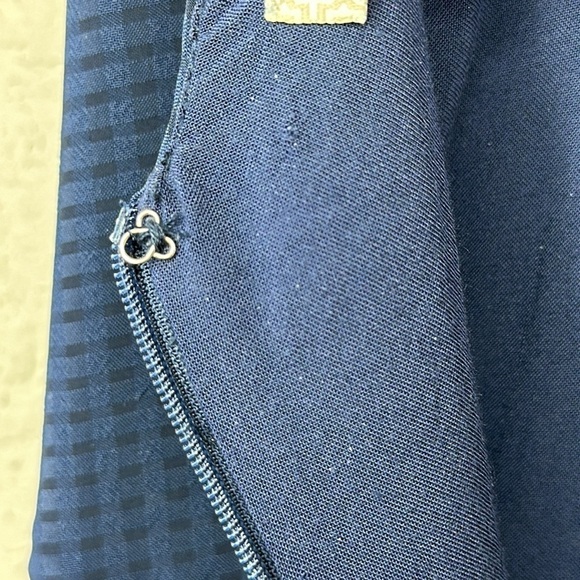 Gianni Bini V Neck Navy Blue Spaghetti Strap Ruffle Mini Dress Size Small - Picture 7 of 13